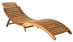vidaXL Gartenliege, Sonnenliege, 1-Person Braun 55 x 184 x 64cm Massivholz, 1...