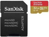 Sandisk Extreme microSDHC-Karte Retail 32 GB A1 Application Performance Class,