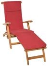 Beautissu Polsterauflage Luxus Deckchair Auflage LoftLux DC, 175x45x5cm, Rot,