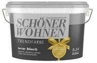 SCH&Ouml;NER WOHNEN FARBE Wandfarbe SW Trend Wandfarbe matt 2,5L new black 9538