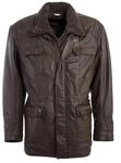 Kurzmantel JCC "Ledermantel 41607", Herren, Gr. 52, braun, Obermaterial: 100%