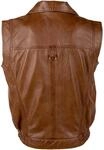 Lederweste JCC "Lederweste BigVest2", Herren, Gr. 50, braun (cognac), Obermaterial:
