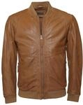 Blouson JCC "Lederblouson 6010092-2", Herren, Gr. M, braun (cognac), Obermaterial:
