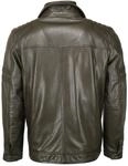 Bikerjacke JCC "Lederjacke 63535", Herren, Gr. 58, gr&uuml;n, Obermaterial: 100%
