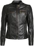 Bikerjacke JCC "Lederjacke Sirpa", Damen, Gr. 36, schwarz, Obermaterial: 100%