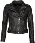 Bikerjacke JCC "Lederjacke 8167", Damen, Gr. 44, schwarz, Obermaterial: 100%