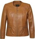 Bikerjacke JCC "Lederjacke 731-II", Damen, Gr. 54, braun (cognac), Obermaterial: 100%