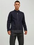 Jack & Jones Lederimitatjacke JJEROCKY in Kunstlederoptik mit Rei&szlig;verschlusstaschen