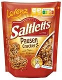 LORENZ Knabberei, Lorenz Saltletts Pausen Cracker Vollkorn knuspriges Laugengeb&auml;ck