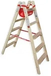 euroline Stehleiter Euroline Holz Stufenstehleiter mit Comfort-Stufen mit