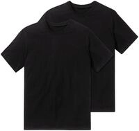 T-Shirt SCHIESSER "Essentials", Herren, Gr. S, schwarz (000, schwarz), Single Jersey,
