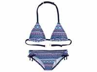 s.Oliver Triangel-Bikini mit grafischem Druck, blau