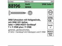 SPAX Schraube 100er Pack Schraube R 88196 Seko Spitze/T-STAR VG 8x240-T40 Sta...