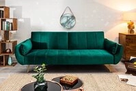 riess-ambiente Schlafsofa DIVANI 220cm smaragdgr&uuml;n / gold, Einzelartikel 1...