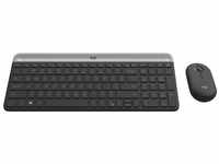 Logitech MK470 Slim Combo Kabelloses Tastatur-Maus-Set, 2.4 GHz Tastatur- und