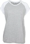 URBAN CLASSICS Kurzarmshirt Urban Classics Damen Ladies Contrast Raglan Tee (1-tlg)