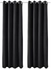 Beautissu Vorhang 2er Set Thermovorhang Gardine Schwarz Amelie TO, 140x245cm,