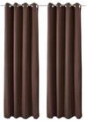 Beautissu Vorhang 2er Set Thermovorhang Gardine Braun Amelie TO, 140x245cm,