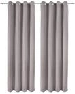 Beautissu Vorhang Amelie 2er Set Gardinen Amelie BO, 140x245cm, Grau, Blackout