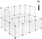 SONGMICS Kleintierk&auml;fig, 2-st&ouml;ckig mit Metallgittertreppen 143x108x92cm