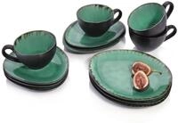 S&Auml;NGER Kaffeeservice Palm Beach (12-tlg), 4 Personen, Steingut, Kaffeetassen...