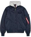 Bomberjacke ALPHA INDUSTRIES "MA-1 TT Hood Light", Herren, Gr. M, blau (rep.blau),