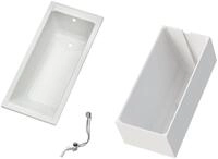 OTTOFOND Badewanne Set K&ouml;rpferformbadewanne, (3-tlg), 1700/700 mm,