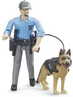 Bruder&reg; Spielfigur 62150 - bworld Polizist mit Hund, f&uuml;r Kinder ab 4 Jahren