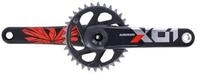 SRAM Fahrradkurbel SRAM Kurbelgarnitur X01 SB+ DUB 170 mm rot - Leichte...
