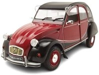 Solido Modellauto Citroen 2CV 6 Charleston Ente 1982 rot schwarz, Ma&szlig;stab 1:18