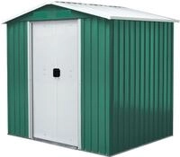 Pergart Ger&auml;tehaus K&ouml;ln II 65, BxT: 184x119 cm, Metall, mit Satteldach und