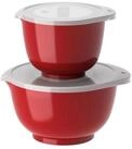 ROSTI R&uuml;hrsch&uuml;ssel Margrethe Sch&uuml;ssel Set 2L + 3L rot, Kunststoff, (2 Sch&uuml;ssel +
