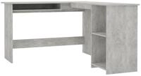 vidaXL Eckschreibtisch, Schreibtisch in L-Form Betongrau 120x140x75 cm Holzwerkstoff