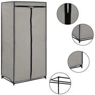 vidaXL Kleiderschrank Kleiderschr&auml;nke 2 Stk. Grau 75&times;50&times;160 cm