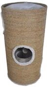 Dehner Kratzbaum Kratztonne Tassilo, Sisal, hellbraun, standfeste Spieltonne mit 3