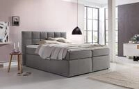 M&ouml;belfreude Boxspringbett Boxspringbett Bea Hellgrau 200x200 cm H3, Hellgrau 200x200