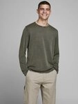 Jack & Jones Rundhalspullover JJELEO KNIT CREW NECK NOOS Baumwolle, regular fit