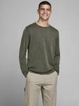 Rundhalspullover JACK & JONES "JJELEO KNIT CREW NECK NOOS", Herren, Gr. S, gr&uuml;n