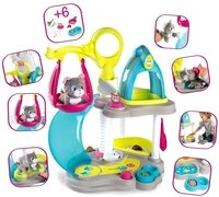 Smoby Pl&uuml;schfigur Katzenhaus Kratzenspielhaus kuschelweiche Stoffkatze mit Sound