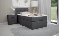 M&ouml;belfreude Boxspringbett Boxspringbett Bea Anthrazit 90x200 cm H3, Anthrazit 90x200