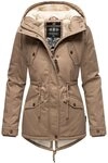 Marikoo Winterjacke Manolya stylischer Kurzmantel mit weichem Teddyfell-Futter