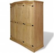 vidaXL Kleiderschrank Mehrzweckschrank Mexiko-Stil Kiefernholz 3 T&uuml;ren