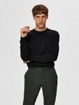 Selected Rundhalspullover SLHBERG CREW NECK NOOS Baumwolle, regular fit