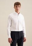 seidensticker Businesshemd Schwarze Rose Slim 1/1 Button-Down-Kragen Uni