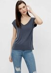 pieces Kurzarmshirt PCKAMALA TEE NOOS BC Materialmix, regular fit