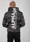 Kapuzensweatshirt ALPHA INDUSTRIES "BACK PRINT HOODY", Herren, Gr. 3XL, schwarz