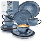 S&Auml;NGER Kaffeeservice Darwin Kaffeetassen Set (12-tlg), 4 Personen, Steingut,