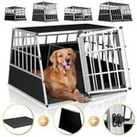 Cadoca Tiertransportbox, Aluminium Kofferraum verschlie&szlig;bar trapezf&ouml;rmig XXL