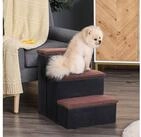 PawHut Haustiertreppe 3 Stufen Katzentreppe Hundetreppe (Haustierleiter, 1-St.,