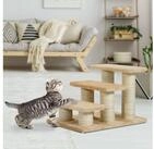 PawHut Kratzbaum Tiertreppe Katzentreppe Hundetreppe 3 Stufen Treppe, Pl&uuml;sch,...